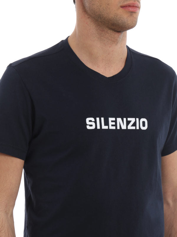 T-shirt Silenzio In Puro Cotone