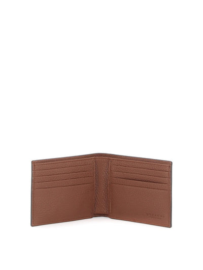 Portafoglio Bifold In Pelle A Grana Sfumata