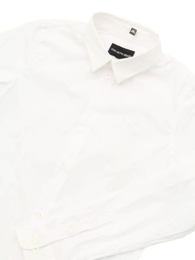 Camicia Bianca Con Logo Ricamato