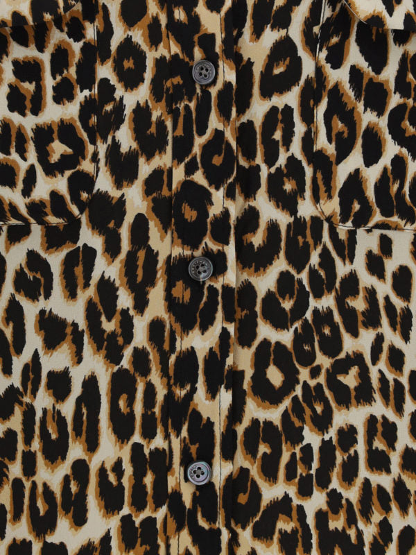 Camicia In Seta Leopardata