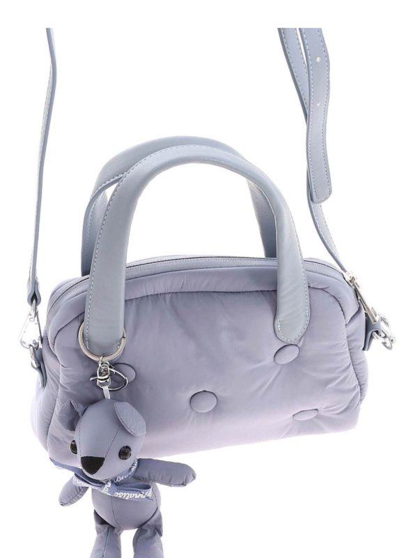 Borsa Azzurra Con Charm Orsetto