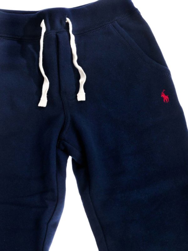 Pantaloni Della Tuta Blu Con Polsini