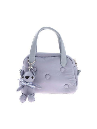 Borsa Azzurra Con Charm Orsetto