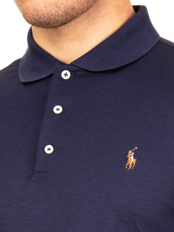 Polo Blu In Cotone