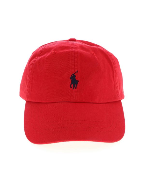 Cappello Da Baseball Rosso Con Logo