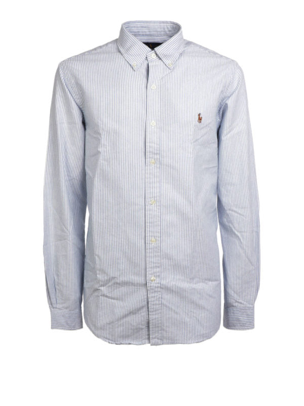 Camicia A Righe Con Colletto Button Down