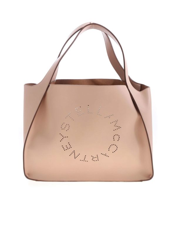 Borsa Tote Bag Stella Logo Rosa E Marrone