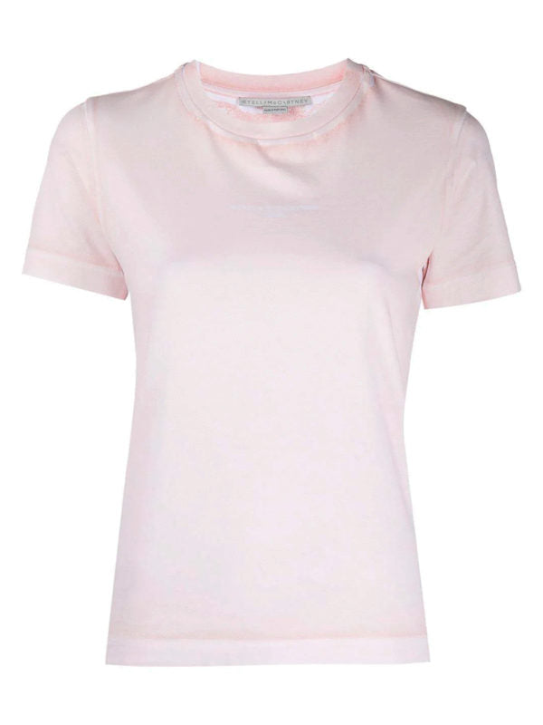 T-shirt In Cotone Effetto Sbiadito