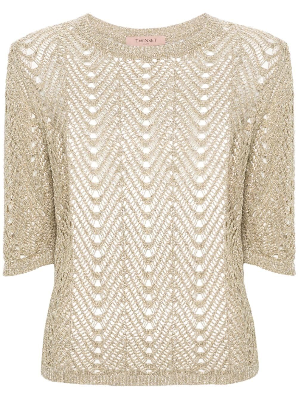 Lace And Lurex Pullover