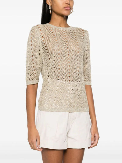 Lace And Lurex Pullover
