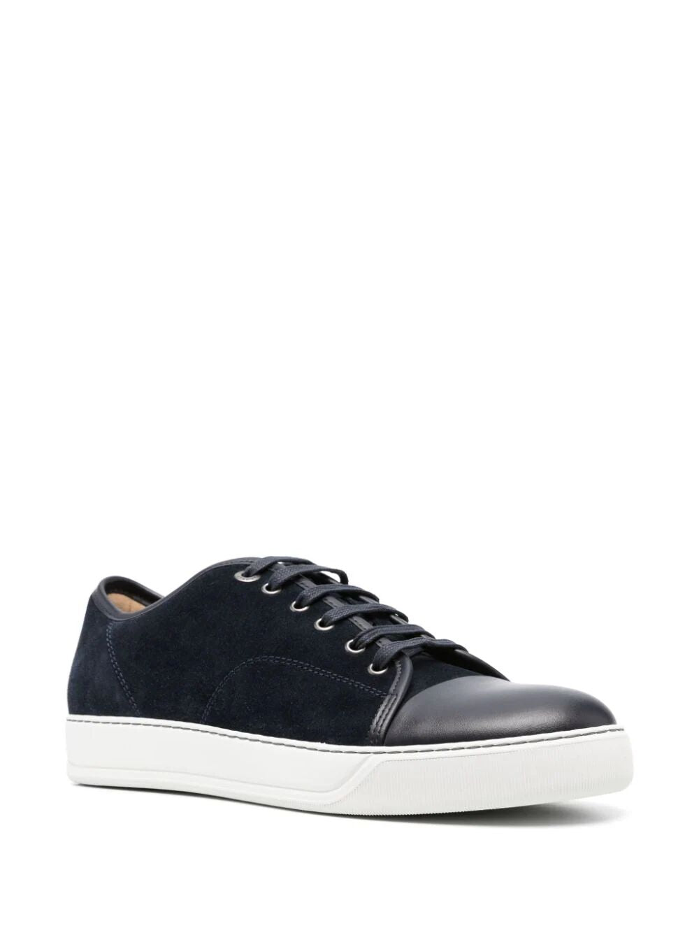 Suede And Nappa Captoe Low To Sneaker
