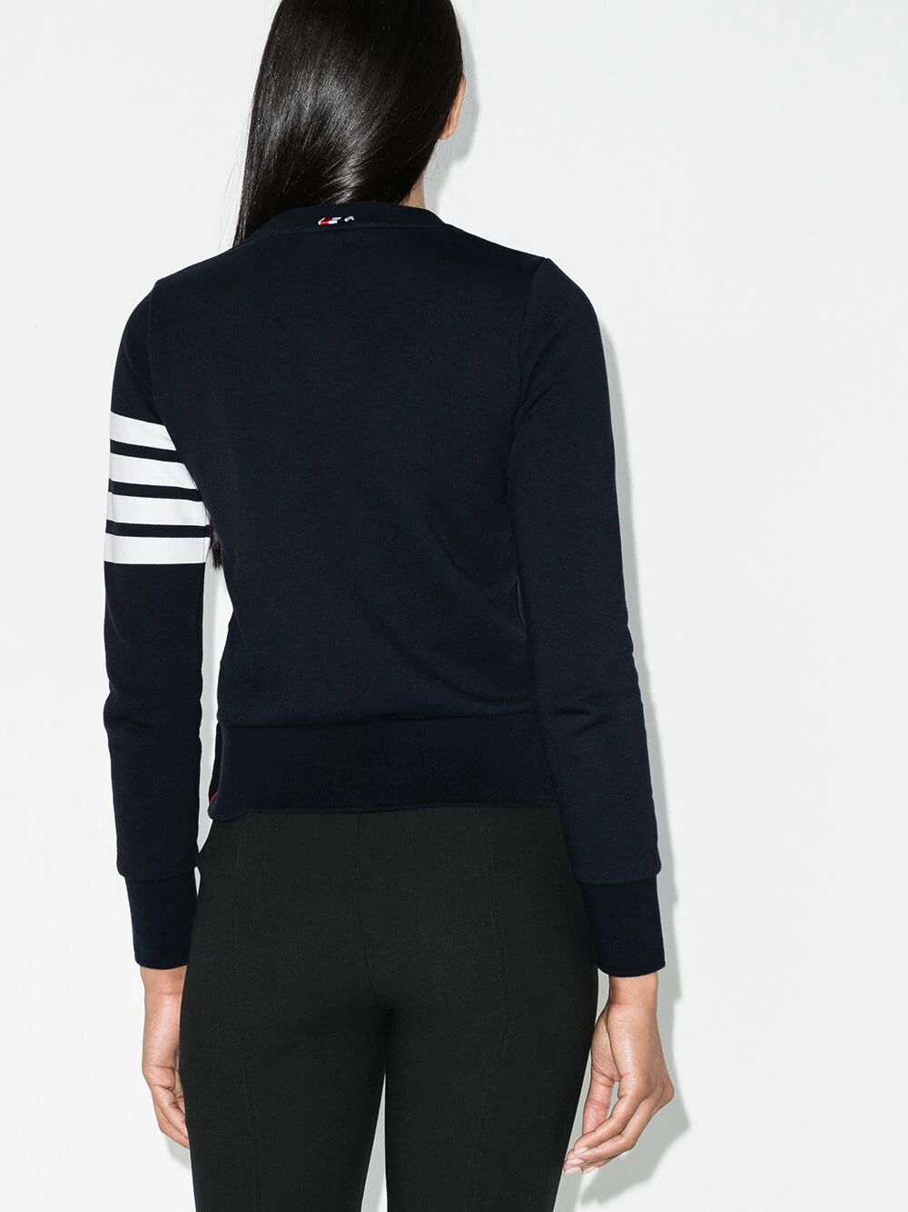 Pullover Sweatshirt With Engineered 4 Bar In Classic Loopback