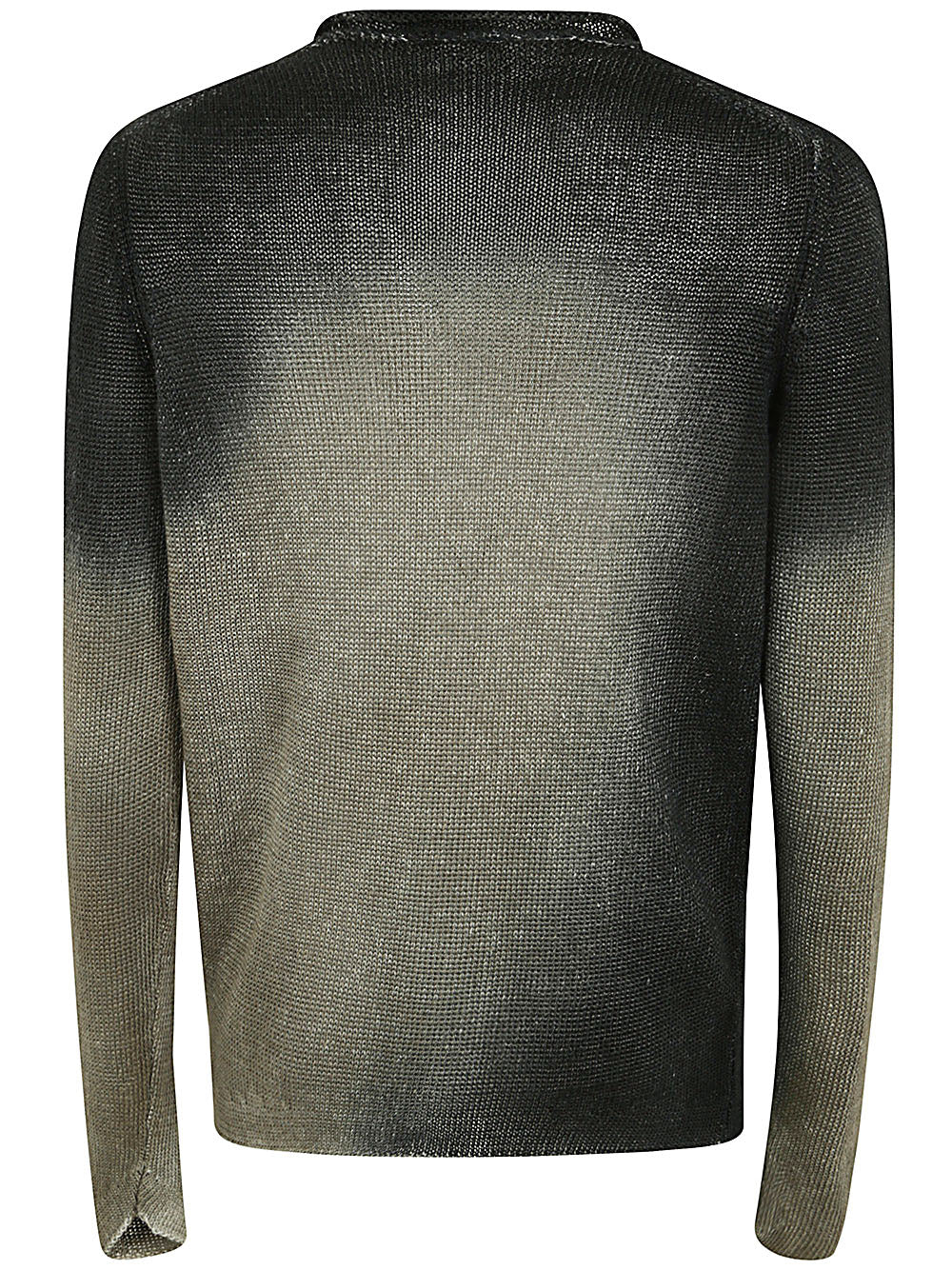Round Neck Linen Pullover With Shadows