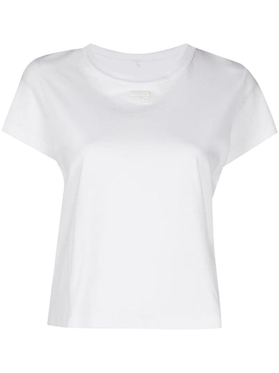 Essential Jersey Shrunk Tee With Puff Logo And Bound Neck