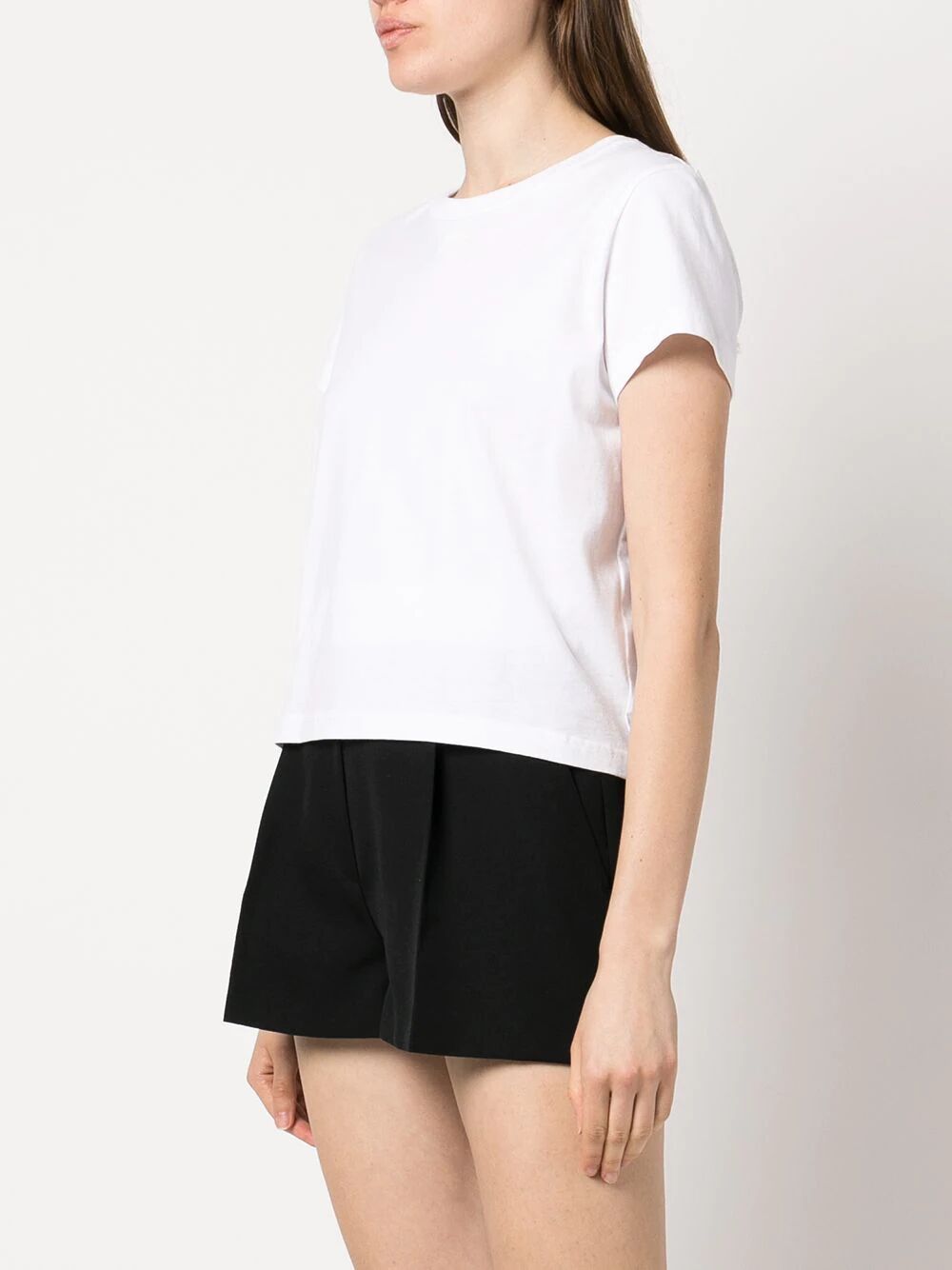 Essential Jersey Shrunk Tee With Puff Logo And Bound Neck