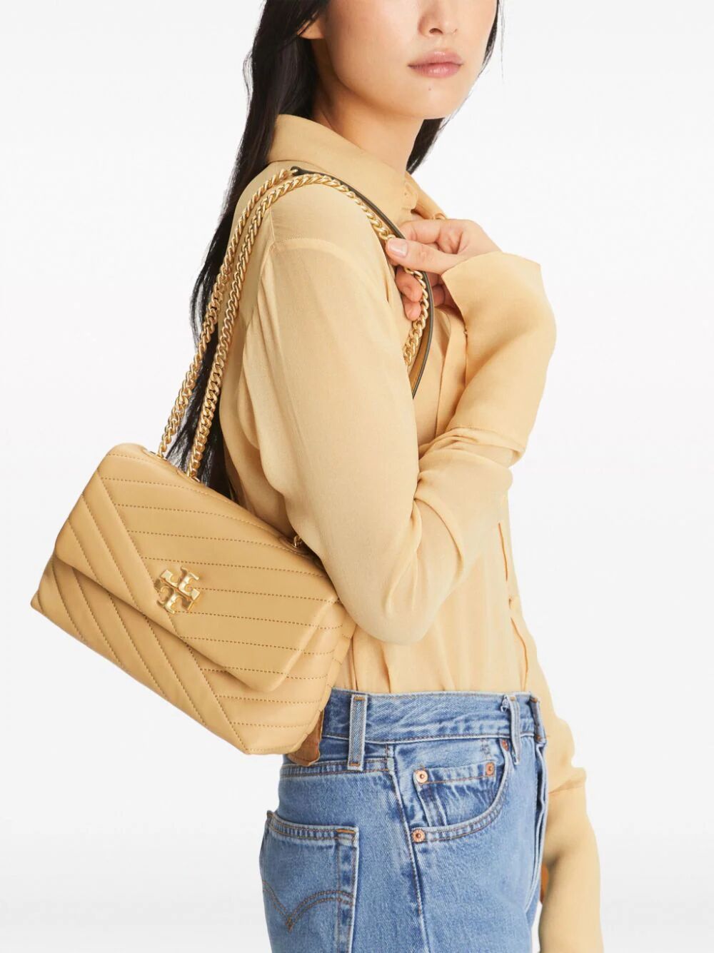 Kira Chevron Small Convertible Shoulder Bag