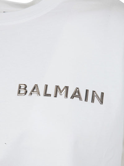 Balmain Laminated Cropped T-shirt