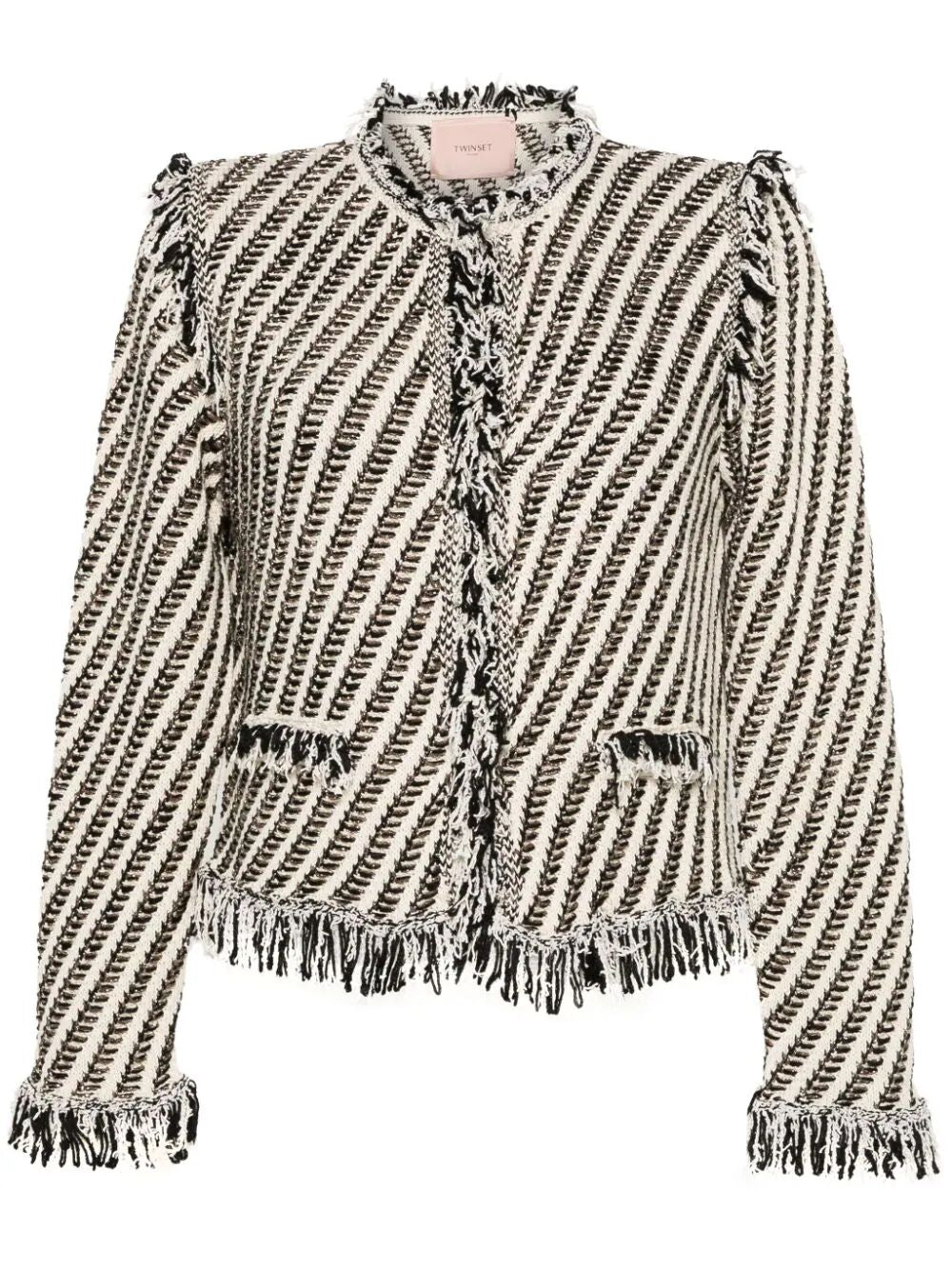 Striped Jacket With Fringes