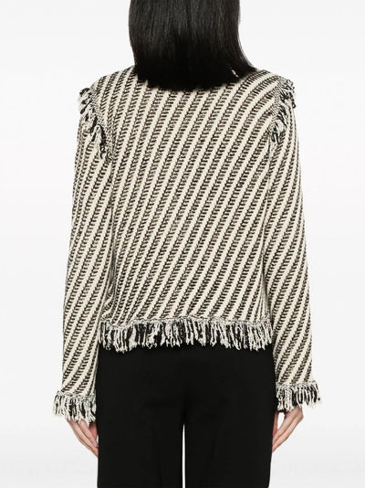 Striped Jacket With Fringes