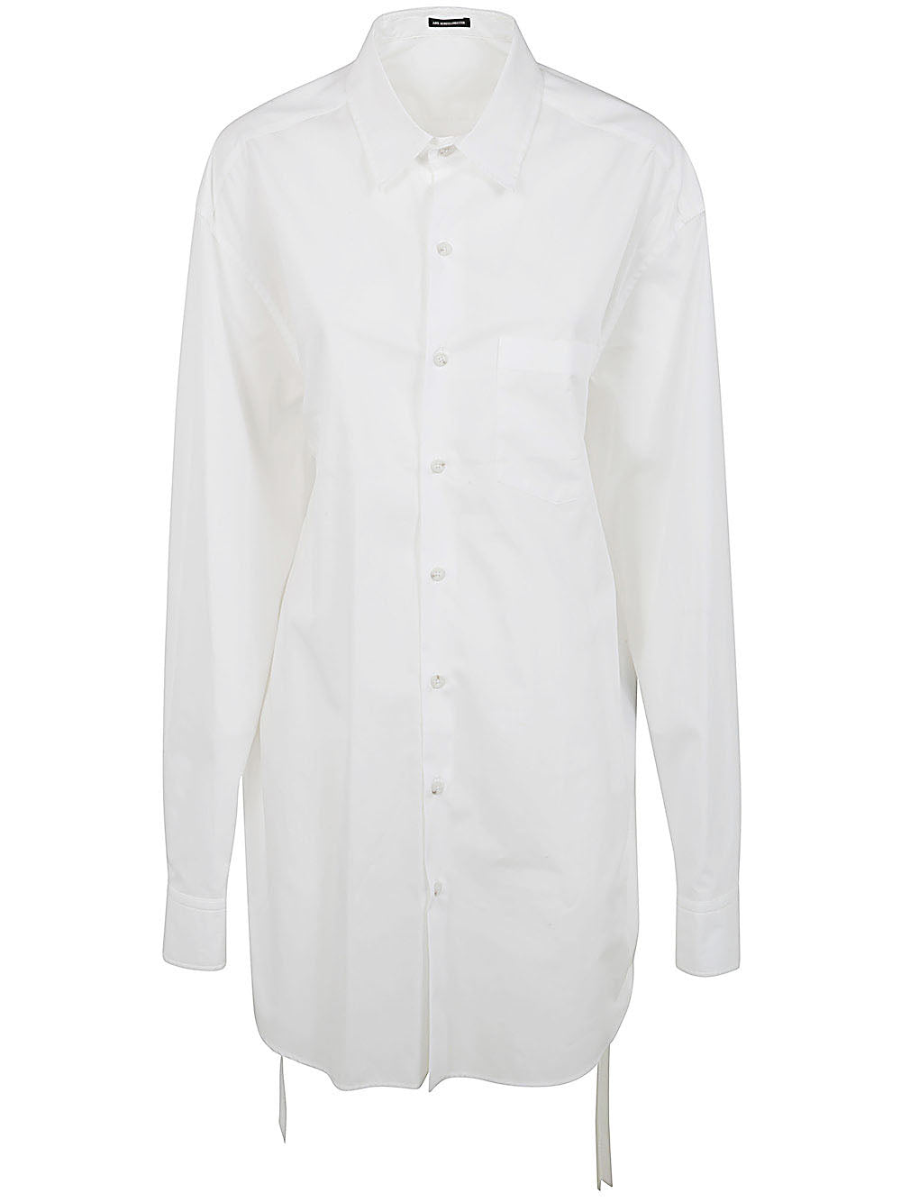 Dete Fluid Belting Long Shirt Popeline White