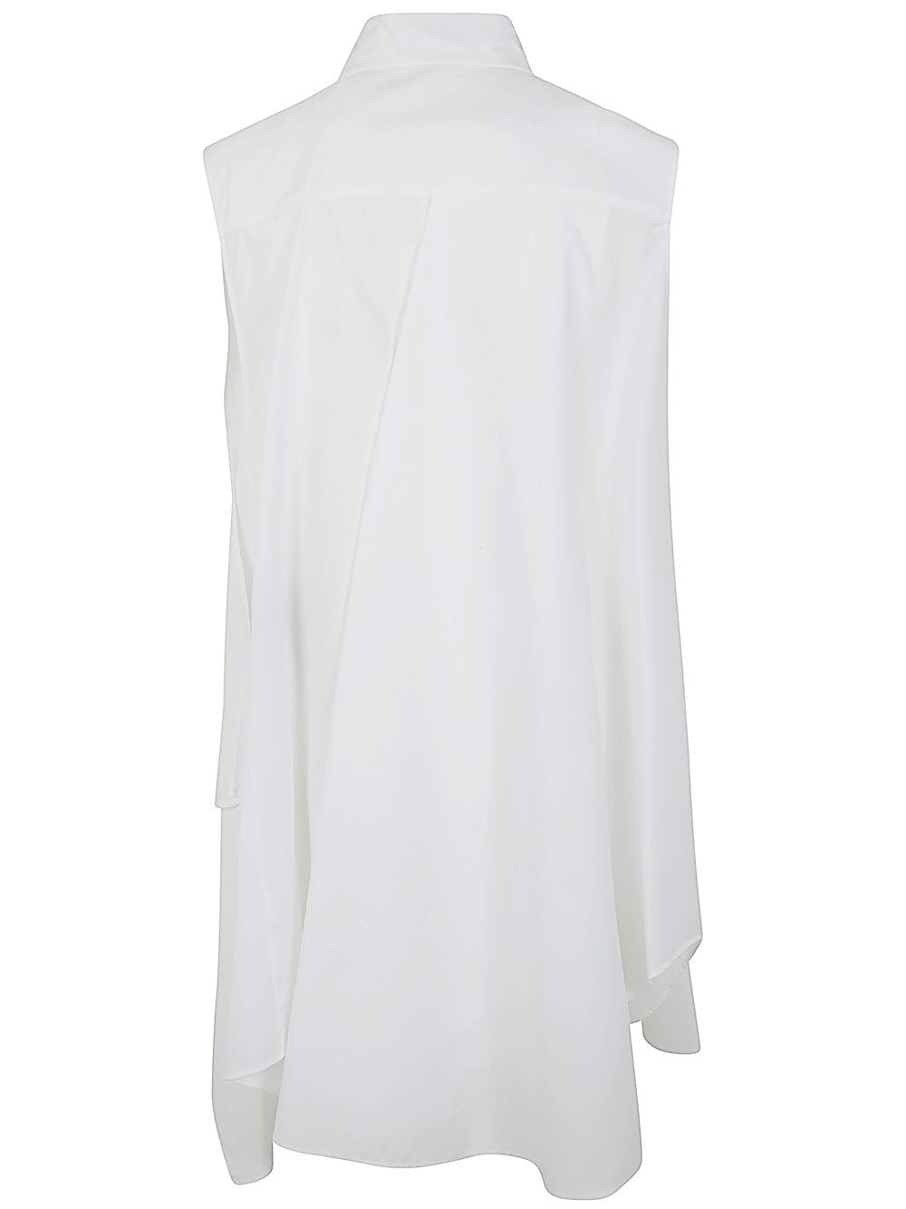 Iona Asymmetrical Oversized Shirt Light Crumpled Cotton White