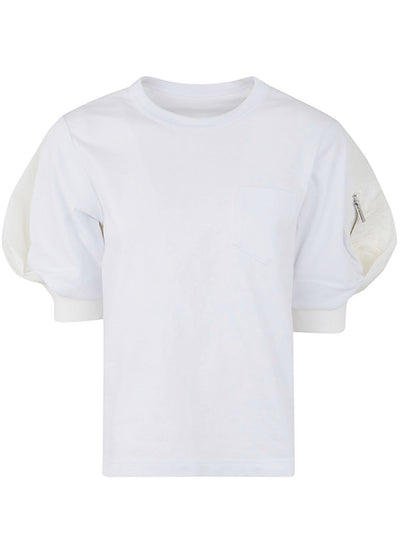 Nylon Twill X Cotton Jersey T-shirt