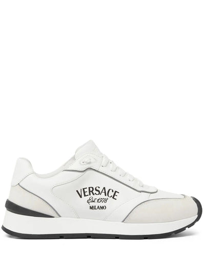 Sneaker Calf Leather+suede+ Versace Embroidery