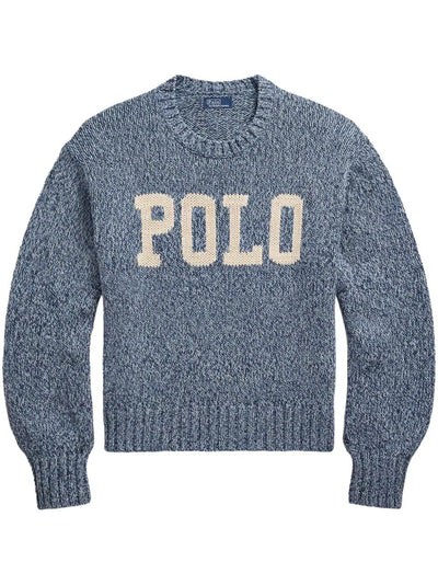 Crew Neck Sweater With Polo Written