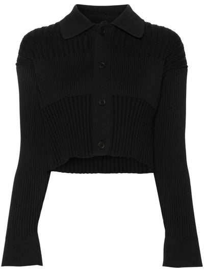 Fluted Cropped Shirt Cardigan