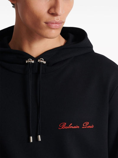 Balmain Signature Embroidery Hoodie