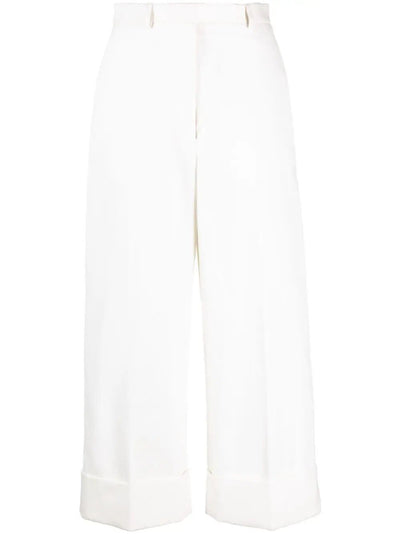 High Waisted Straight Leg Trouser In Organic Cotton Canvas