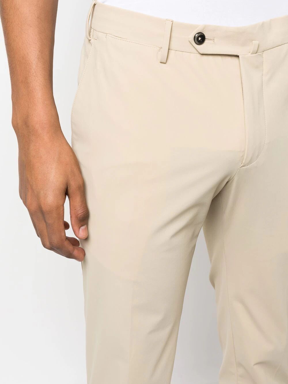 Organic Kitenic Summer Fabric Slim Flat Front Pants