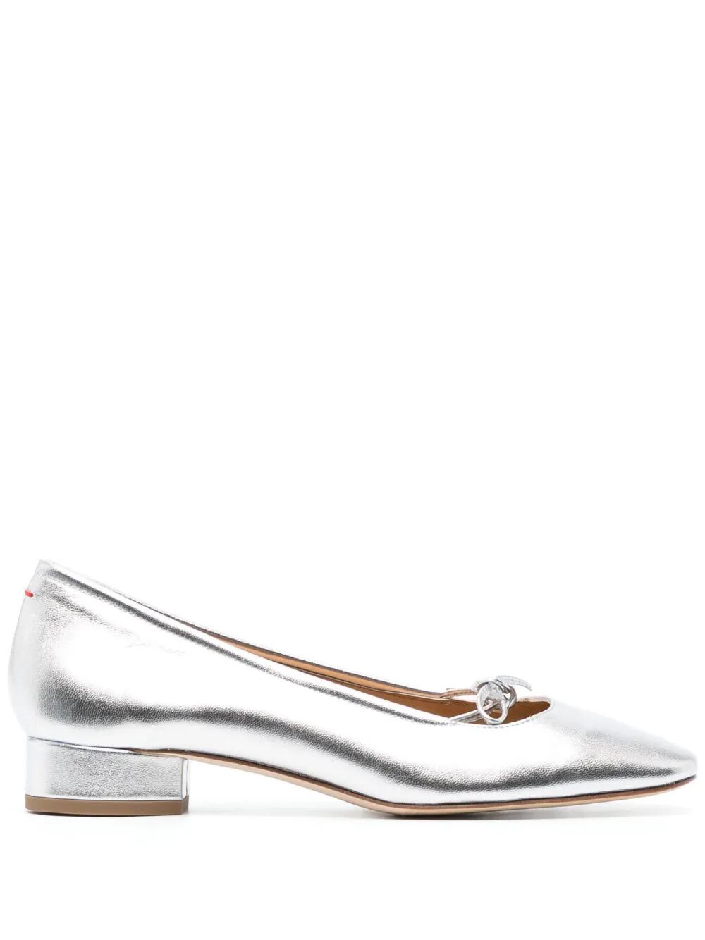 Darya Laminated Nappa Leather Silver Shoes