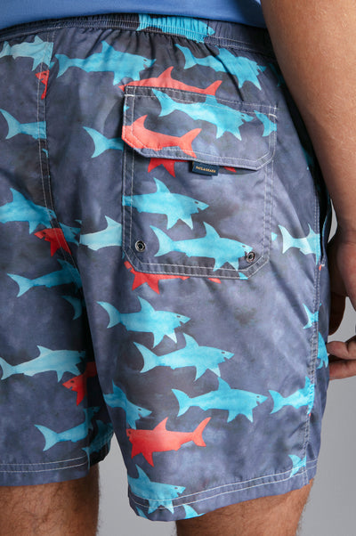 Costume Da Bagno Con Stampa Shark Multicolor