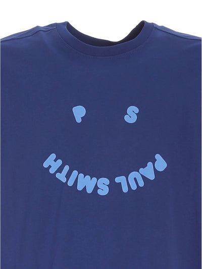 T-shirt Blu Logo A Contrasto