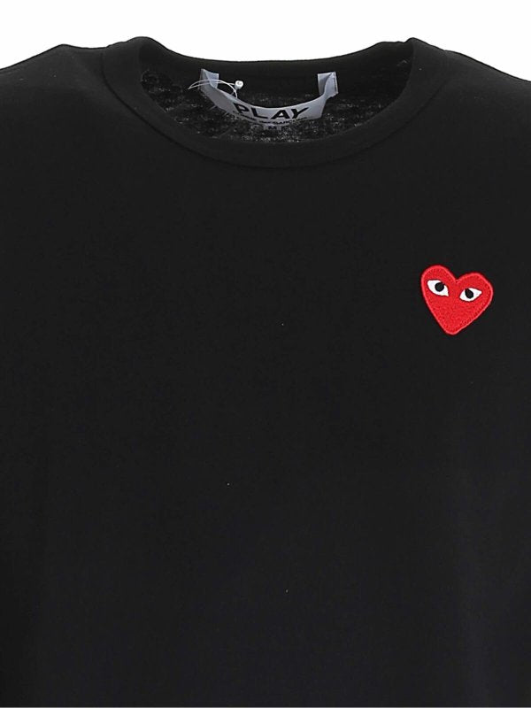 T-shirt Manica Lunga Nera Logo Heart