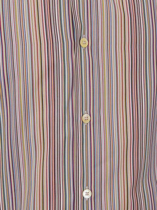 Camicia Multicolore A Righe In Cotone