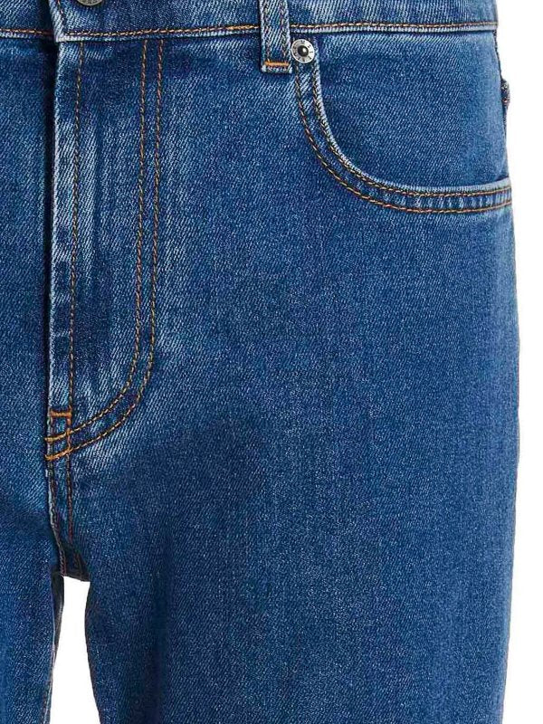 Jeans In Denim Con Logo Orsetto