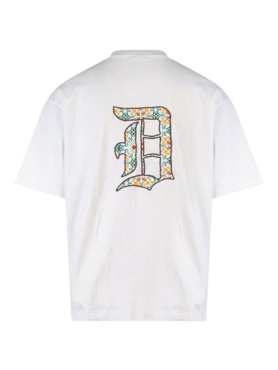 T-shirt In Cotone Con Patch Logo Colorato