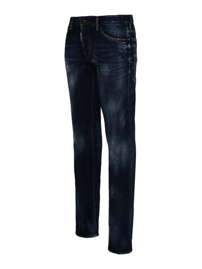 Jeans Slim In Cotone Blu