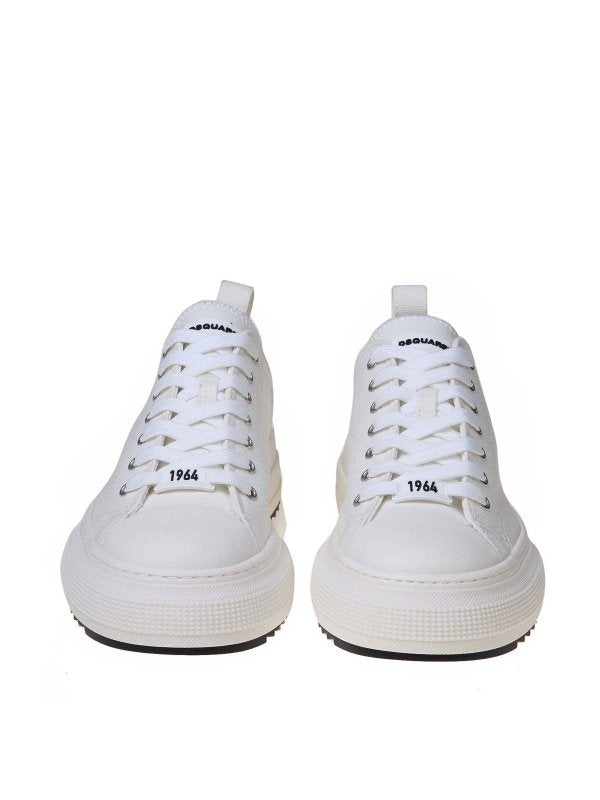 Sneakers In Canvas Di Cotone Colore Bianco