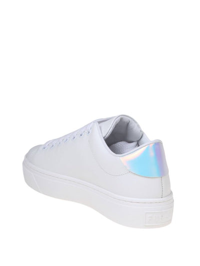 Sneaker Joy Lace Up In Pelle Colore Bianco