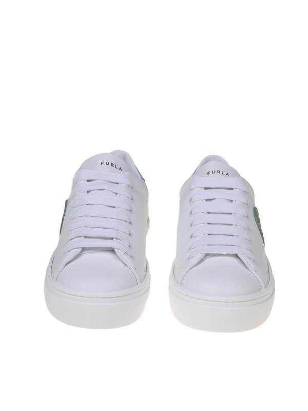Sneaker Joy Lace Up In Pelle Colore Bianco