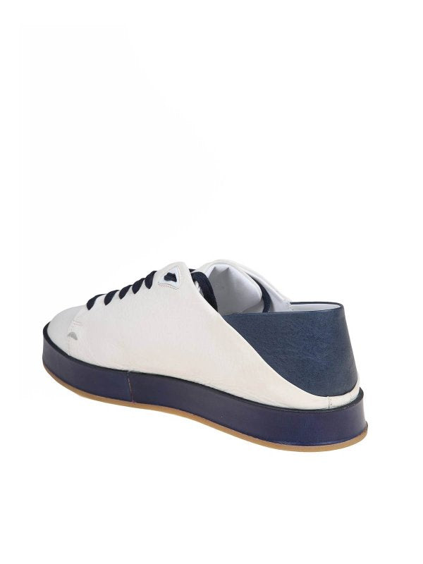 Sneakers Axel In Pelle Colore Bianco/blu