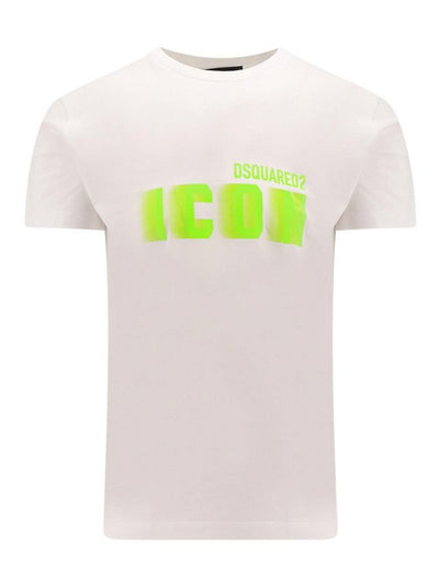 T-shirt In Cotone Con Stampa Icon Blur