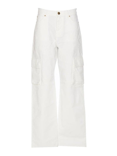 Jeans In Denim Bianco Caty Con Cerniera E