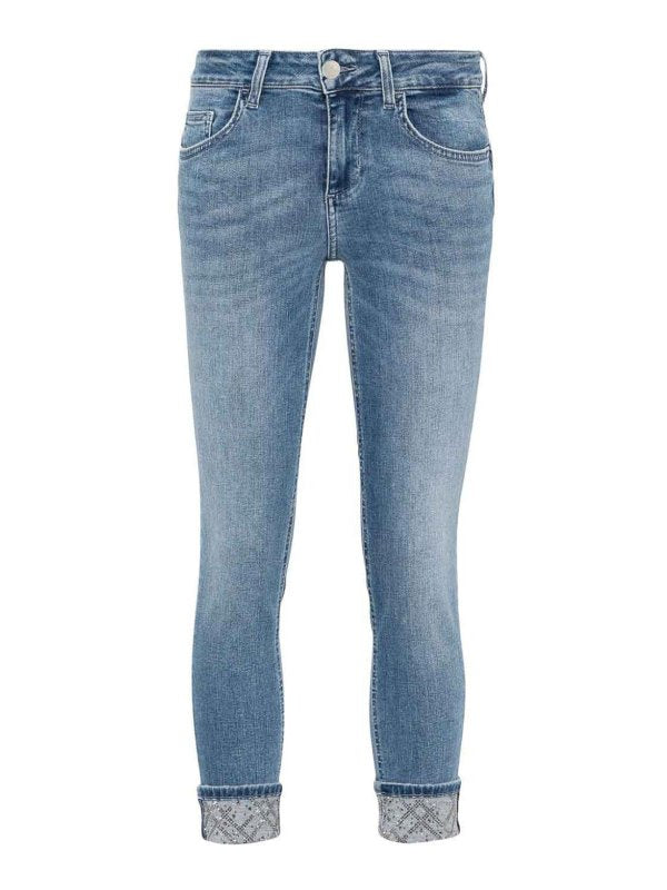 Jeans Con Dettaglio Polsino