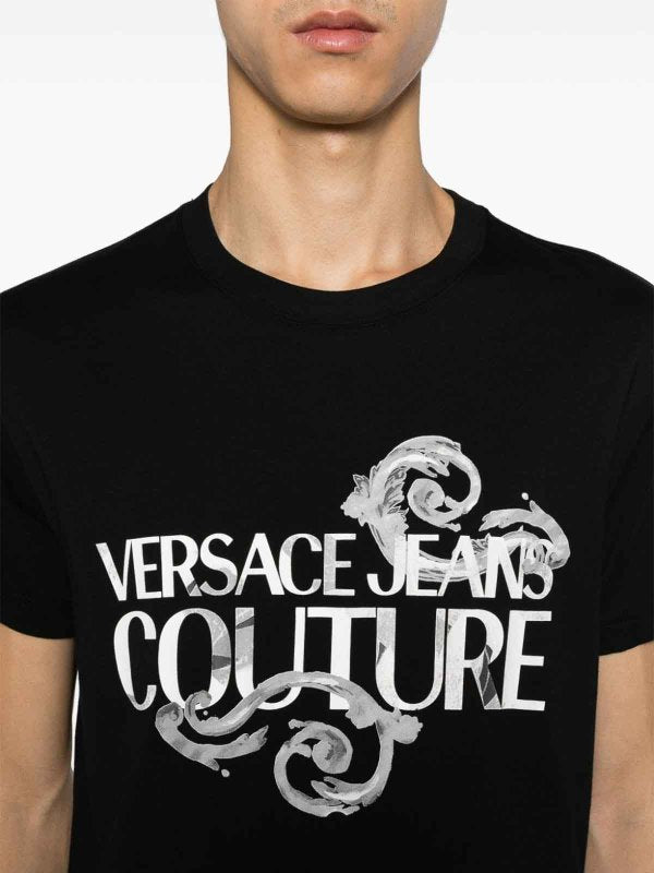 T-shirt Con Stampa Acquerello Couture