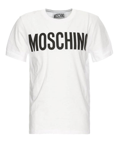 T-shirt Bianca Con Stampa Moschino